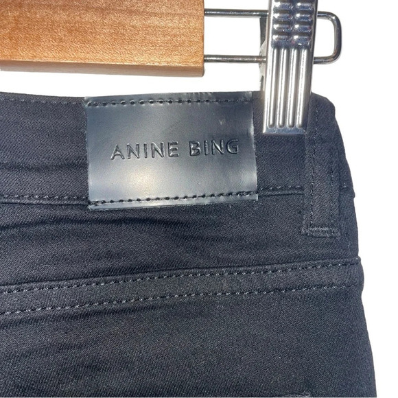 ANINE BING Christy Mid-Rise Skinny Jeans Black Y2K 2000’s Size 24 - Picture 8 of 12